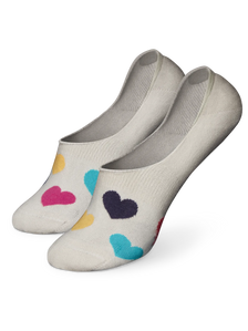 Lustige No-Show-Socken Bunte Herzen