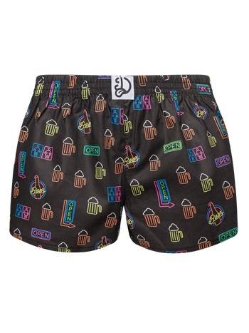 Lustige Damenshorts Neon-Bier