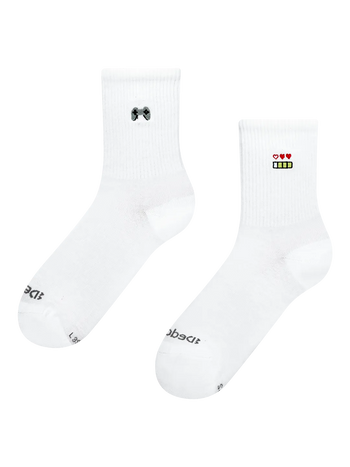 Gerippte Mid-Calf-Socken Still Playing