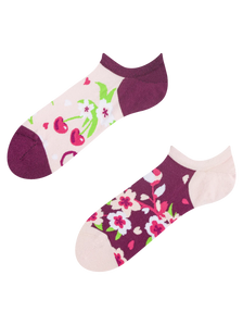 Lustige Sneakersocken Kirschblüte