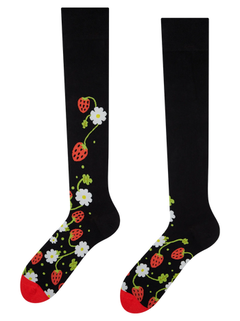 Lustige Kniestrümpfe Walderdbeeren