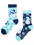 Rutschfeste warme Kindersocken Fröhlicher Schneemann