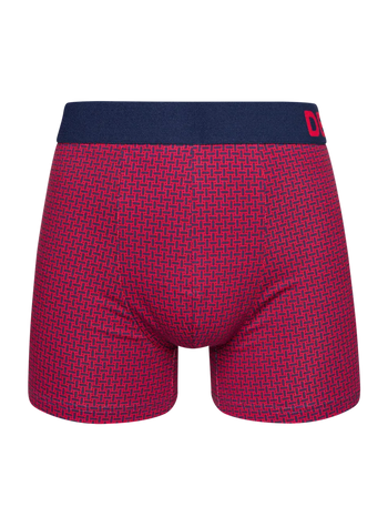 Blau-Rot Gemusterte Boxershorts für Männer