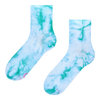 Aquamaringrüne Crewsocken mit Tie-Dye-Effekt