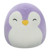 Squishmallows Elle der lila Pinguin mit geschlossenen Augen und weißem Bauch, 20 cm