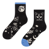 Lustige Crewsocken Katze und Mond