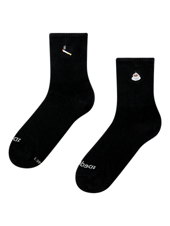 Gerippte Mid-Calf-Socken Morning Ritual