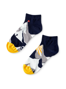 Lustige Knöchelsocken Sonnenuntergang in den Bergen