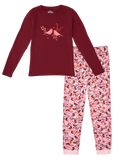 Lustiger Pyjama für Frauen Vögel und Beeren