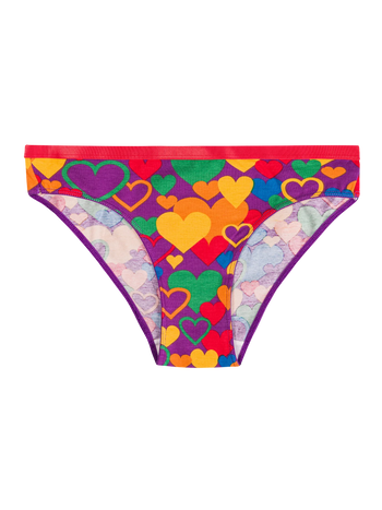 Lustige Damenhöschen Bunte Liebe