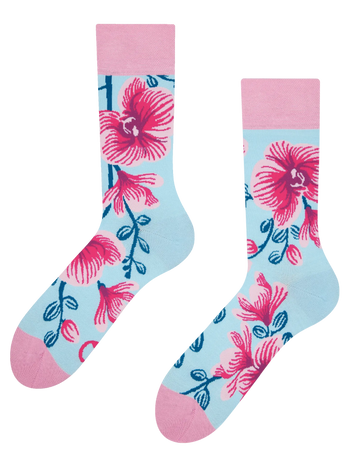 Lustige Socken Orchidee