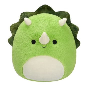 Squishmallows Fuzzamallows Tristan der grüne Triceratops, 30 cm