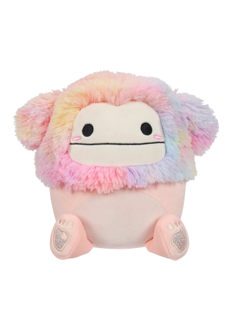 Squishmallows Diane der Pfirsich-Bigfoot mit Regenbogenhaar, 20 cm