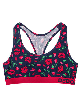 Lustige Damenbralette Tulpenlippen