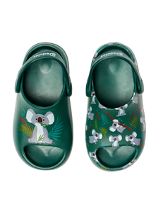 Lustige chunky Baby-Clog-Sandalen Koala und Blätter
