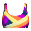 Lustiges sportliches Bikinioberteil Regenbogenfarben