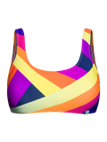 Lustiges sportliches Bikinioberteil Regenbogenfarben