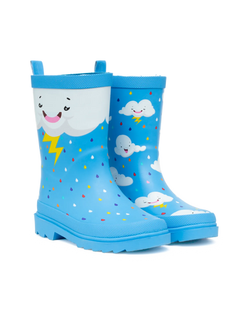 Lustige Regenstiefel für Kinder Regenwolken
