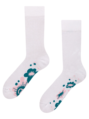 Lustige Socken Pastellfarbene Blumen