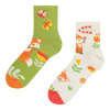 Lustige Crewsocken Fuchs und Schmetterlinge