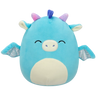 Squishmallows Tatiana der dunkelgraue Drache mit geschlossenen Augen, 20 cm