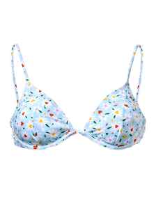 Bügel-Bikinioberteil Herzen und Gänseblümchen