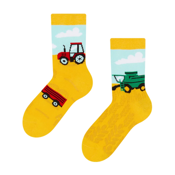 Lustige Kindersocken Traktor