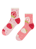 Lustige Crewsocken Süße Erdbeeren