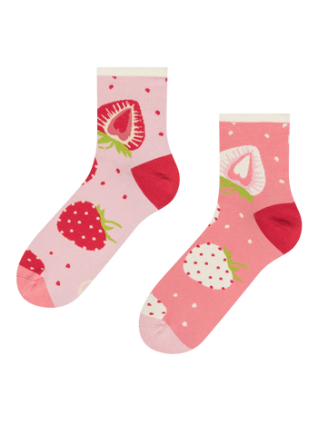 Lustige Crewsocken Süße Erdbeeren