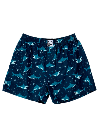 Lustige Shorts für Männer Blauer Hai