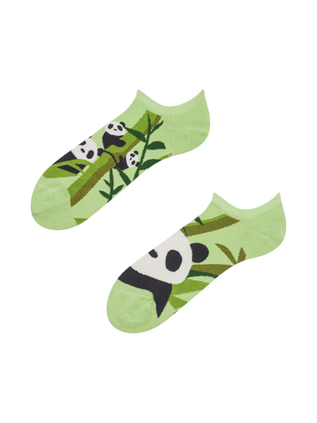 Lustige Sneakersocken Pandas und Bambus