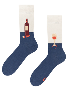 Lustige Socken Flasche Wein
