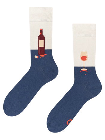 Lustige Socken Flasche Wein