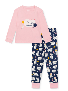 Lustiger Pyjama für Kinder Verspieltes Kätzchen