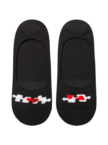 Lustige No-Show-Socken Herz-Puzzle