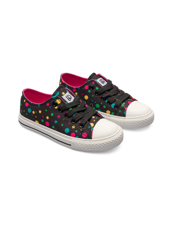 Lustige Canvas-Schuhe für Kinder Neonpunkte