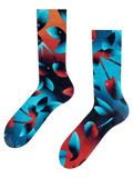 Gerippte Socken Dunkle Kirschen