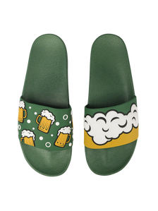 Lustige Pantoletten Bier und Seifenblasen
