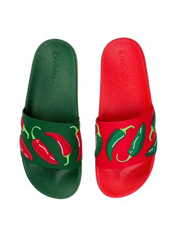 Lustige Pantoletten Chilischoten