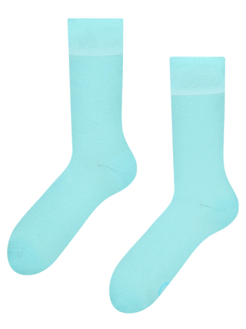 Hellblaue hohe Socken