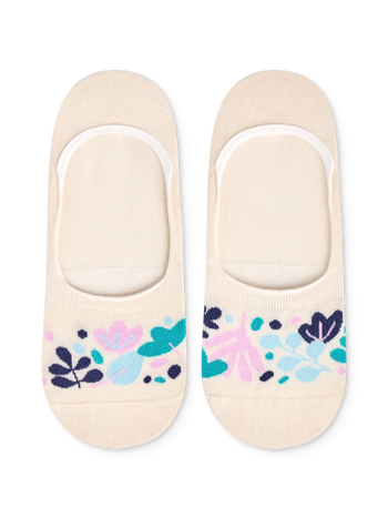 Lustige No-Show-Socken Türkisfarbene Blätter