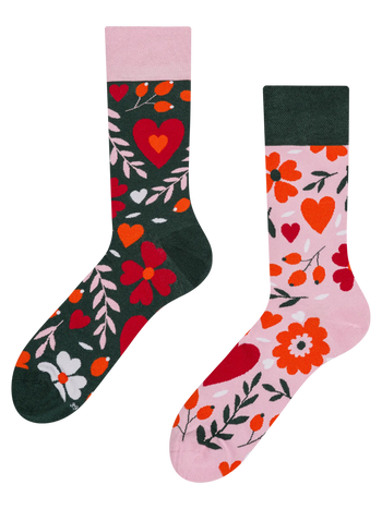 Lustige Socken Blumenliebe