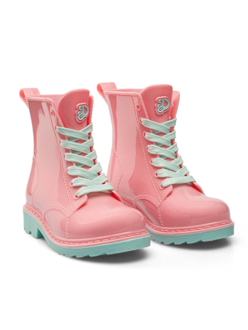 Lustige flamingorosa Regenstiefel für Kinder