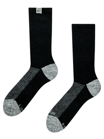 Schwarze & Graue Alpaka-Socken