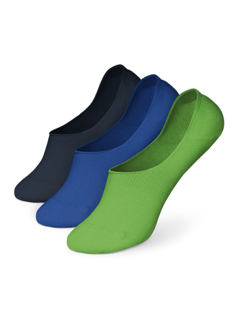 3er-Pack No-Show-Socken aus Baumwolle Natur