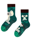 Rutschfeste Kindersocken Koala und Blätter