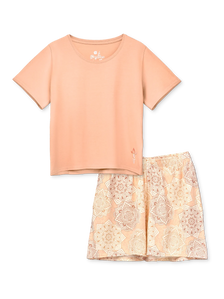 Lounge-Set für Damen Beige Mandala