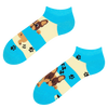 Lustige Knöchelsocken Hunde und Streifen