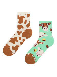 Lustige Crewsocken Kuh und Glocke