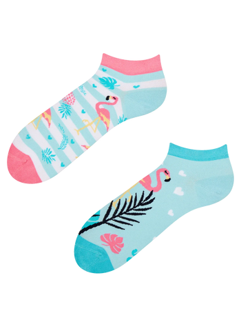 Lustige Knöchelsocken Liebes-Flamingos